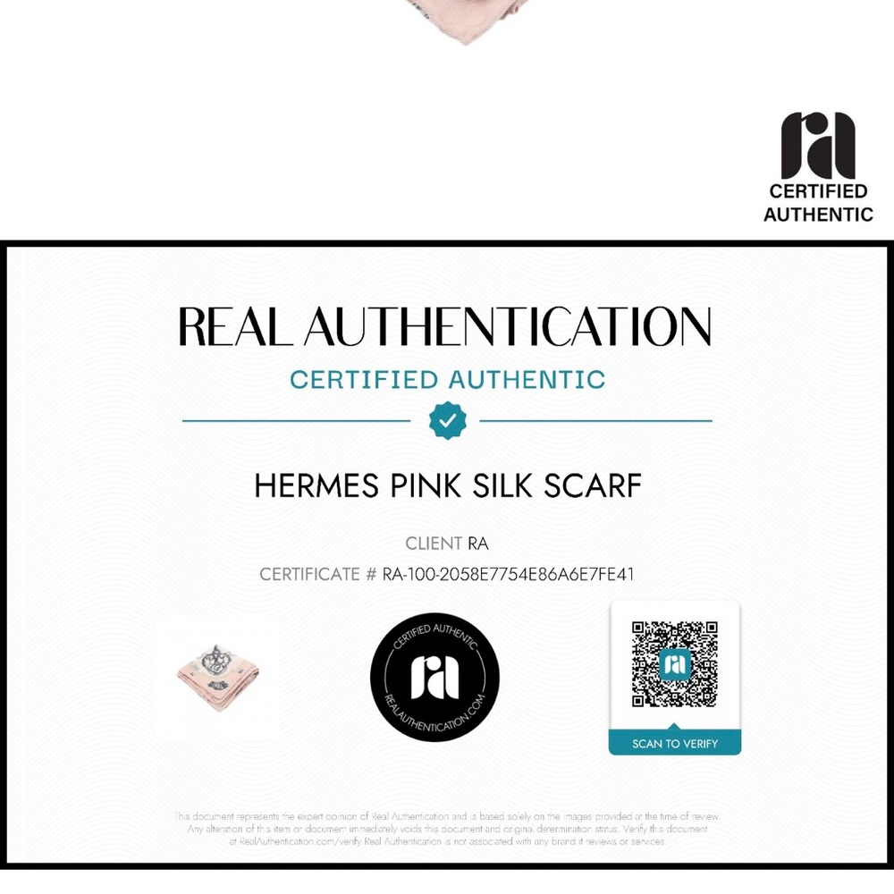 Hermès Pink Silk Scarf - Picture 5 of 6